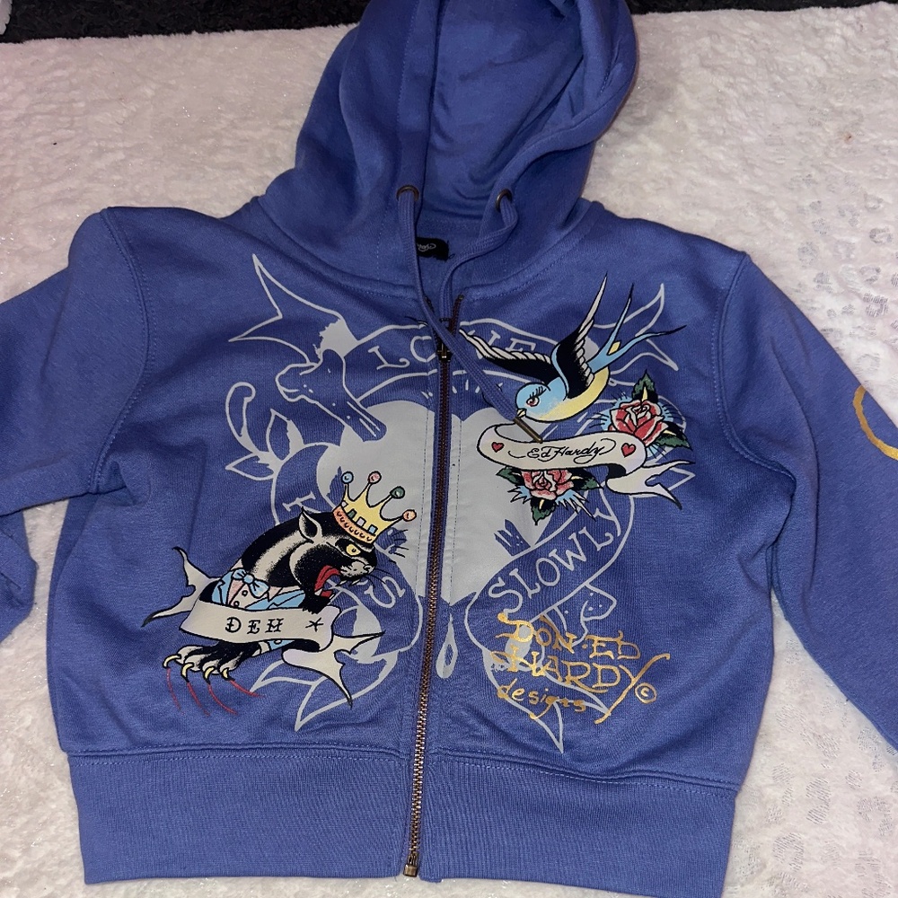Blue Ed hardy set